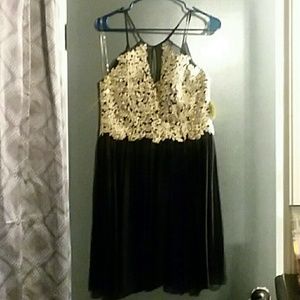 Black and Gold Party Dress